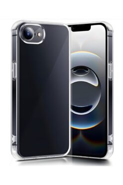 Fibaks Apple iPhone 16E Kılıf Kamera Korumalı Şeffaf Ultra Ince Esnek Renksiz Silikon Kapak