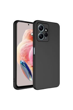Fibaks Redmi Note 12 Kılıf Kamera Çıkıntılı Içi Kadife Lansman Yumuşak Dokulu Silikon Kapak