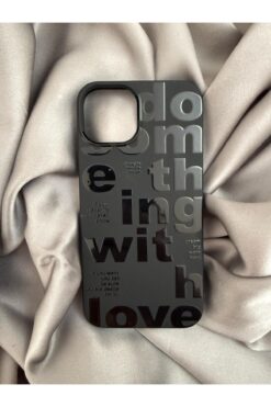 kalimera iPhone 13/14 Uyumlu Silikon İçi Kadife Lansman Desenli Telefon Kılıfı