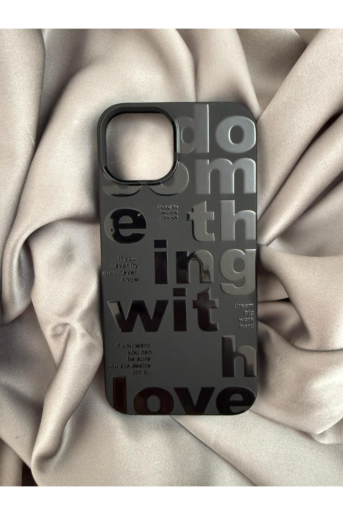 kalimera iPhone 13/14 Uyumlu Silikon İçi Kadife Lansman Desenli Telefon Kılıfı