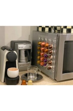 Wonassa Kapsül Kahve Standı Buzdolabı Için Mıknatıslı 20 Kapsül Kapasiteli Nespresso Jacobs Uyumlu