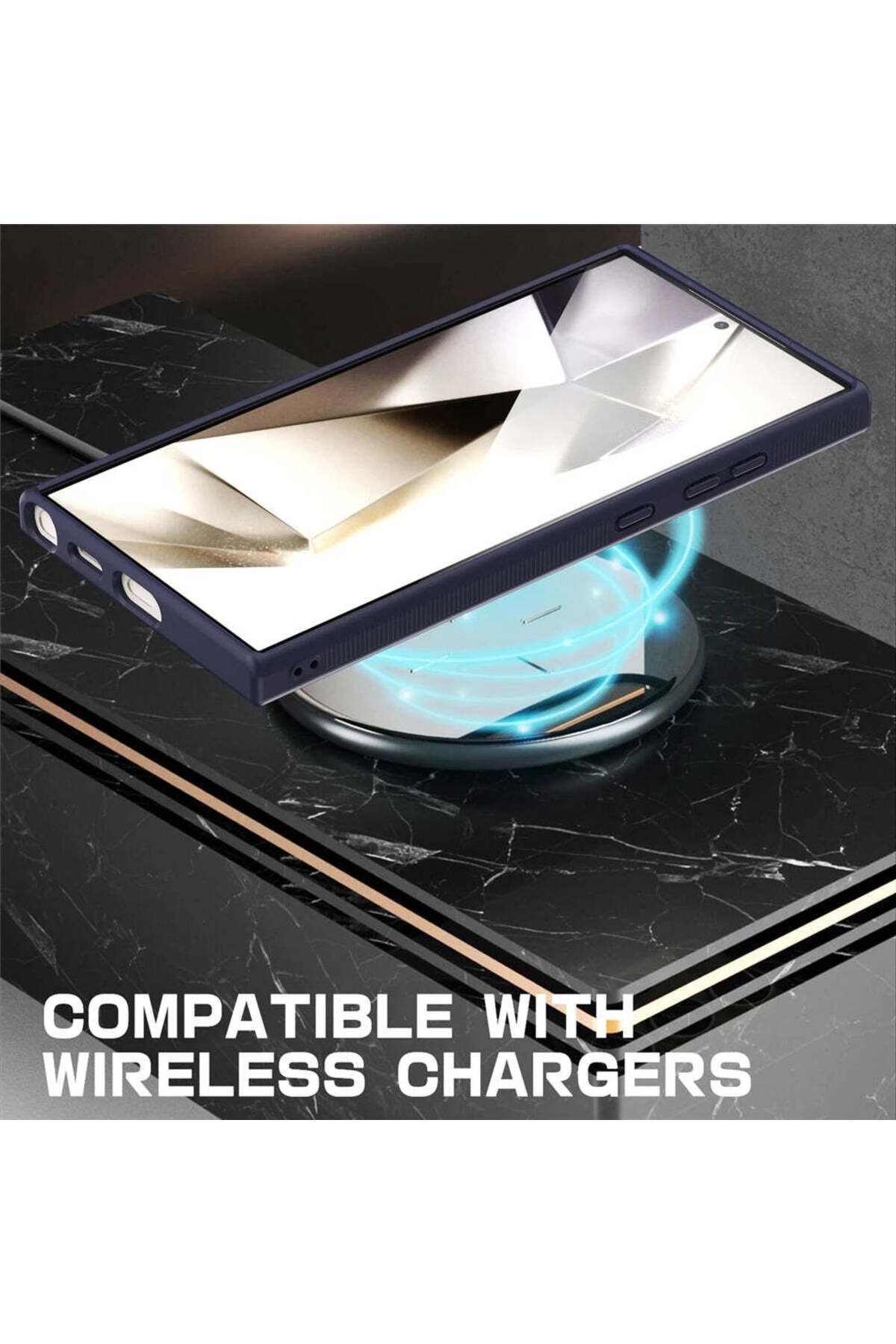 Fibaks Samsung Galaxy S24 Ultra Kılıf Kamera Çıkıntılı Magsafe Şarj Destekli Yumuşak Kenarlı Mat Kapak - Görsel 5