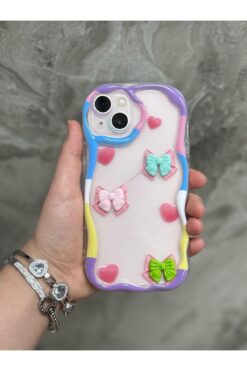 Powerfox İphone 13 Uyumlu Mini Figürlü Kenar Dalgalı Darbe Emici Kılıf