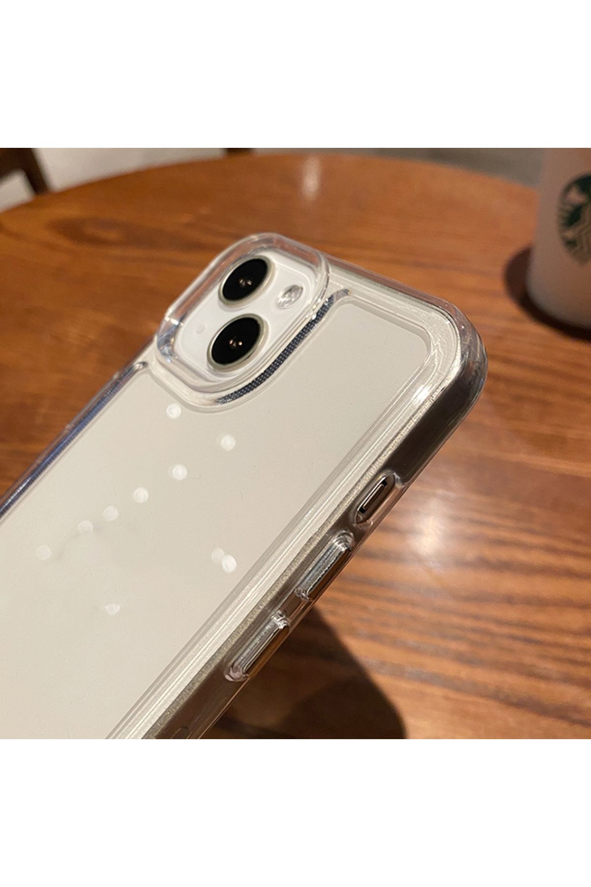 EDELFU Iphone 13 - 14 Için Şeffaf Arkası Sararmaz Sert Mika Ekran Ve Kamera Çıkıntılı Silikon Kapak - Görsel 4