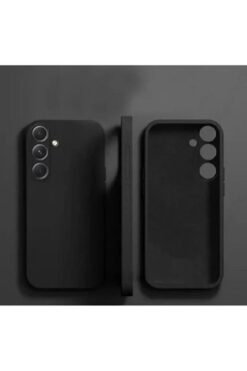 İncisoft Samsung Galaxy A55 Uyumlu Kılıf Lansman Kadife İç Yüzeyli Yumuşak Soft Koruyucu Kapak Siyah