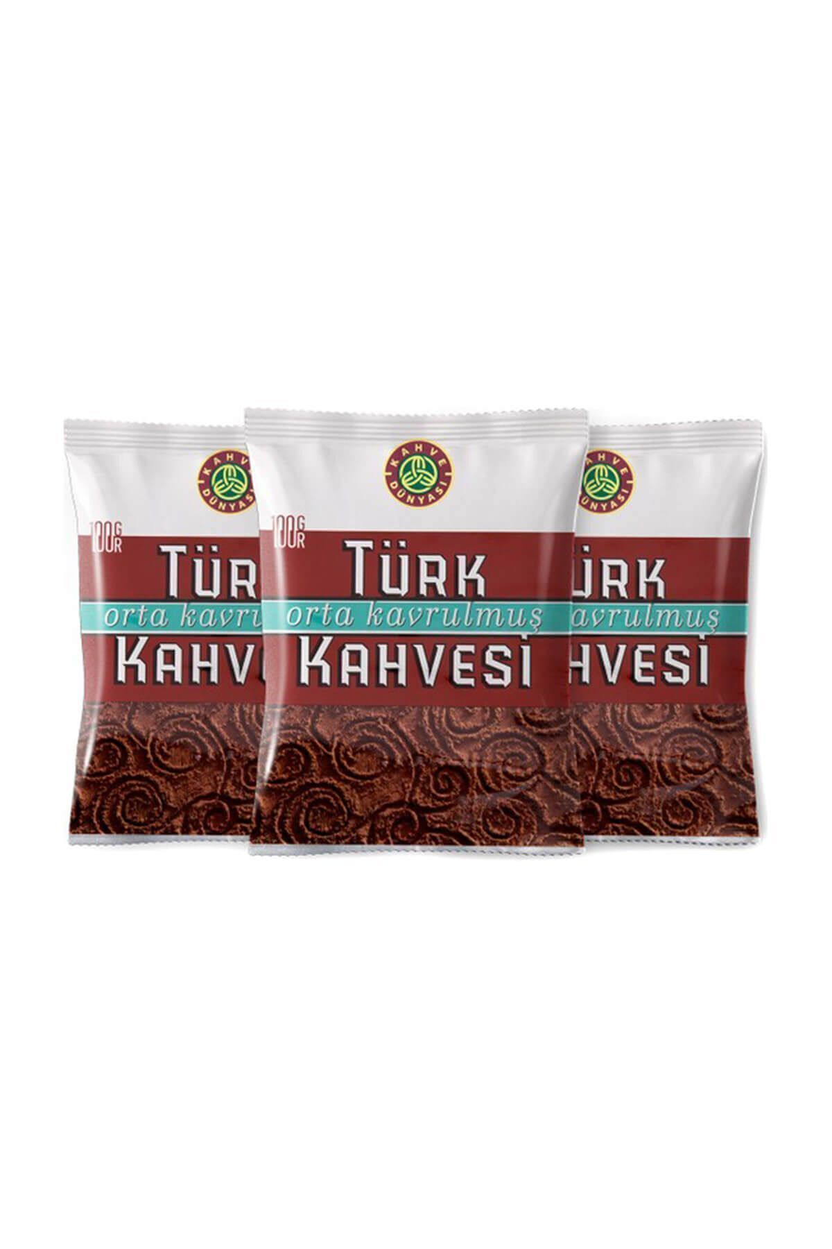 Kahve Dünyası Orta Kavrulmuş Türk Kahvesi 100 gr 3'lü Paket