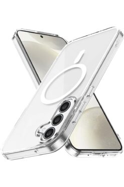 Fibaks Samsung Galaxy A26 Kılıf Magsafe Wireless Kablosuz Şarj Destekli Sert Şeffaf Darbe Emici Kapak