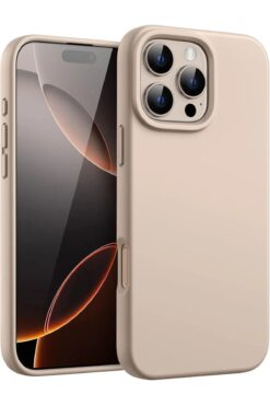 Fibaks Apple Iphone 16 Pro Uyumlu Kılıf Kadife Lansman Soft Yumuşak Liquid Silikon Kamera Korumalı Kapak