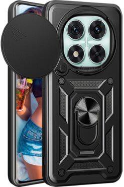 m.tk moveteck Xiaomi Redmi Note 14 Pro 4G Kılıf Kamera Korumalı Sürgülü Yüzüklü Armor Military Tank Kızaklı Kapak