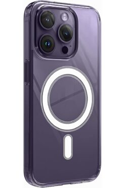 EVAX (SERT MİKA KILIF) iPhone 14 Pro Max Uyumlu Şeffaf Sert Mika SARARMAZ Magsafe İnce Fit Kılıf