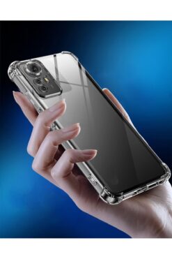 Caseji Redmi Note 12S Uyumlu Köşe Korumalı Premium Şeffaf Kılıf