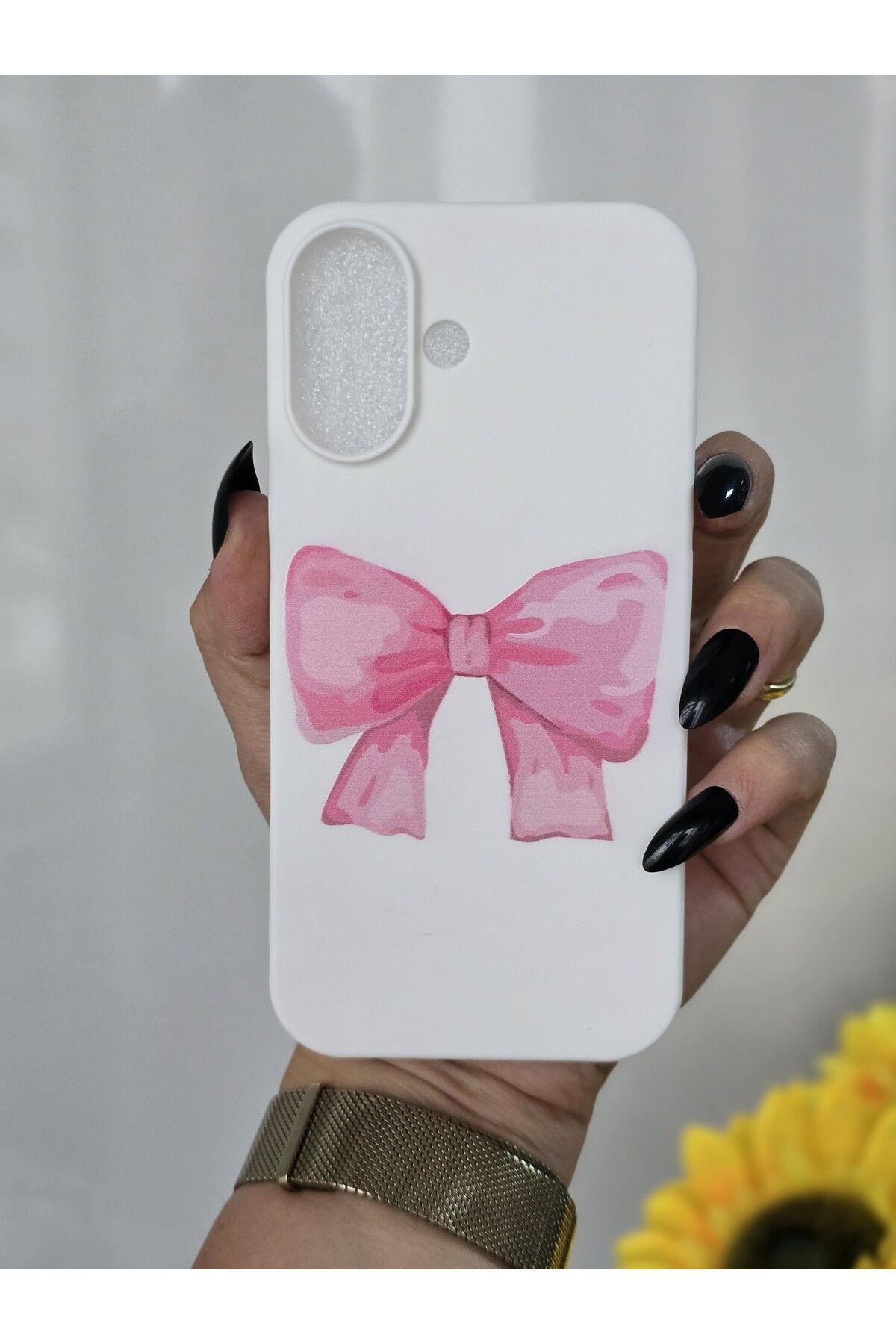 Magic Ring Iphone 16 Uyumlu İçi Kadife Lansman Kurdele Baskılı Kılıf