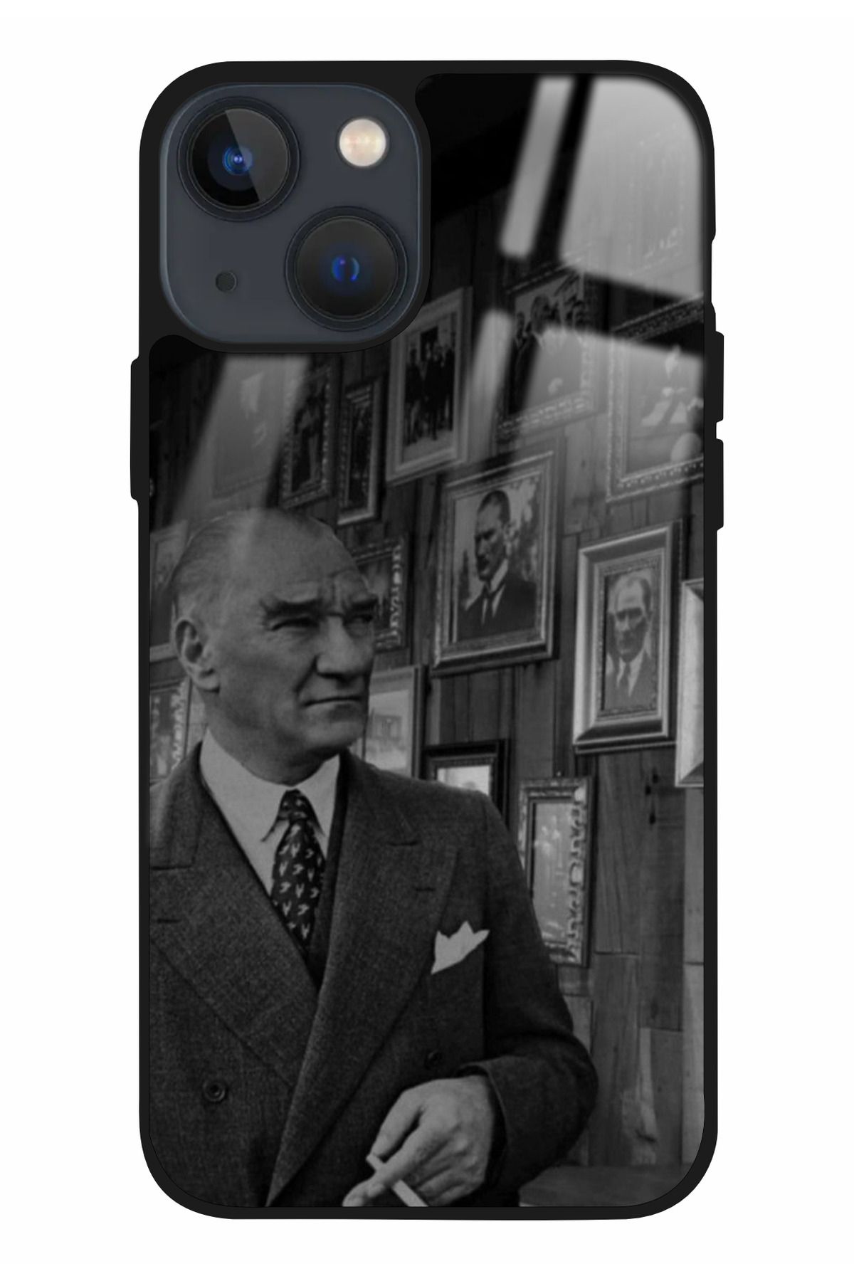 Snacase Apple iPhone 13 Uyumlu Atatürk Tasarımlı Glossy Premium Kılıf - Görsel 3