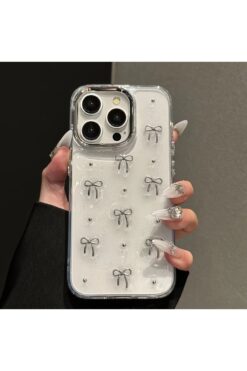 Go Aksesuar Iphone 16 Promax UYUMLU Mini Fiyonk Tasarımlı Oyuncaklı Silikon Kılıf