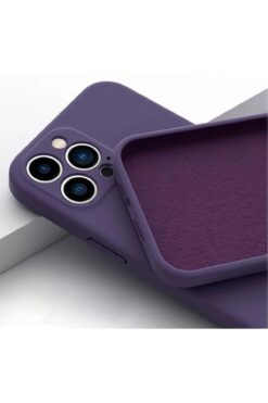 Fibaks İphone 14 Pro Max Uyumlu Kılıf Logosuz Lansman Içi Kadife Kamera Korumalı Renkli Yumuşak Silikon