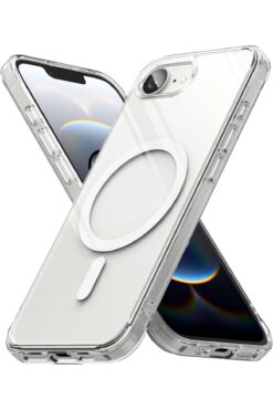 m.tk moveteck Apple iPhone 16e Kılıf Magsafe Wireless Kablosuz Şarj Destekli Sert Silikon Şeffaf Kapak Manyetik