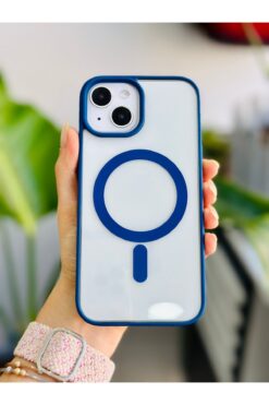 Go Aksesuar Iphone 13 - 14 VE 15 Uyumlu MAGSAFE Özellikli Renkli Şeffaf Kılıf