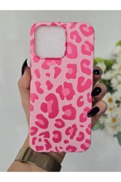 Magic Ring Iphone 16 PROMAX Uyumlu İçi Kadife Lansman Leopar Baskılı Kılıf