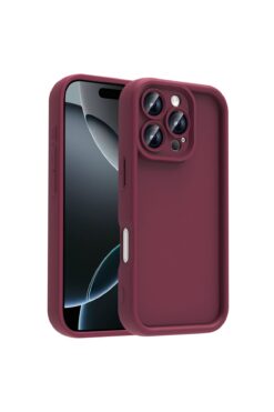 Alan Tech iPhone 16 Pro Max Kılıf Kamera Korumalı ALT Ananas Kapak - Mürdüm