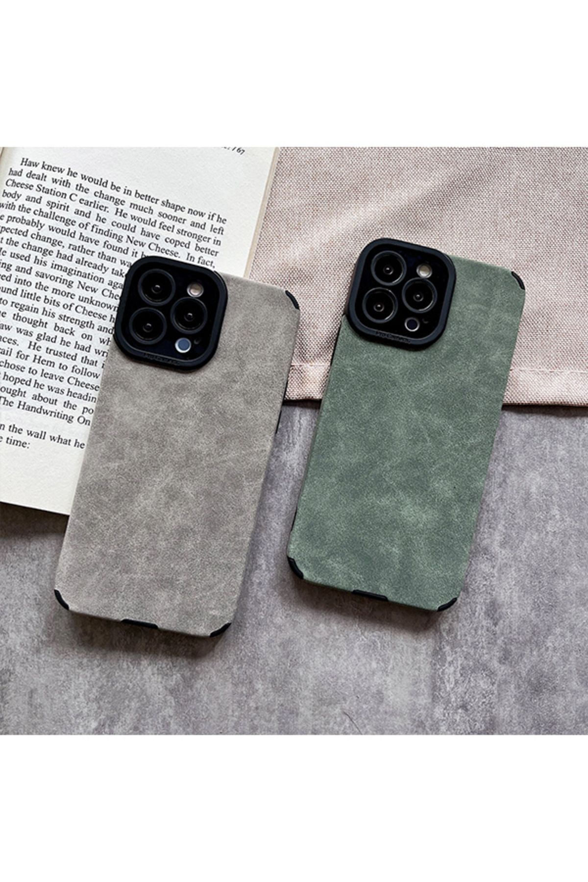 bbtech İphone 15 PRO ile Uyumlu Suni Süet Kamera Korumalı Lion Case - Görsel 5