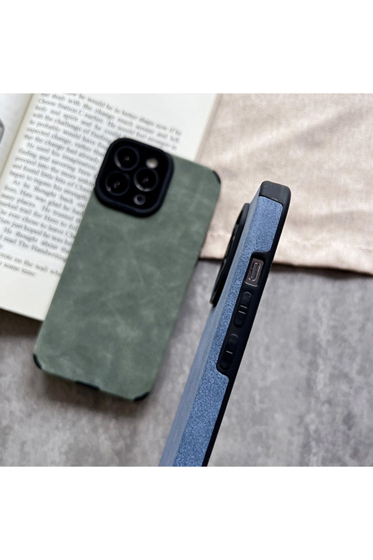 bbtech İphone 15 PRO ile Uyumlu Suni Süet Kamera Korumalı Lion Case - Görsel 6