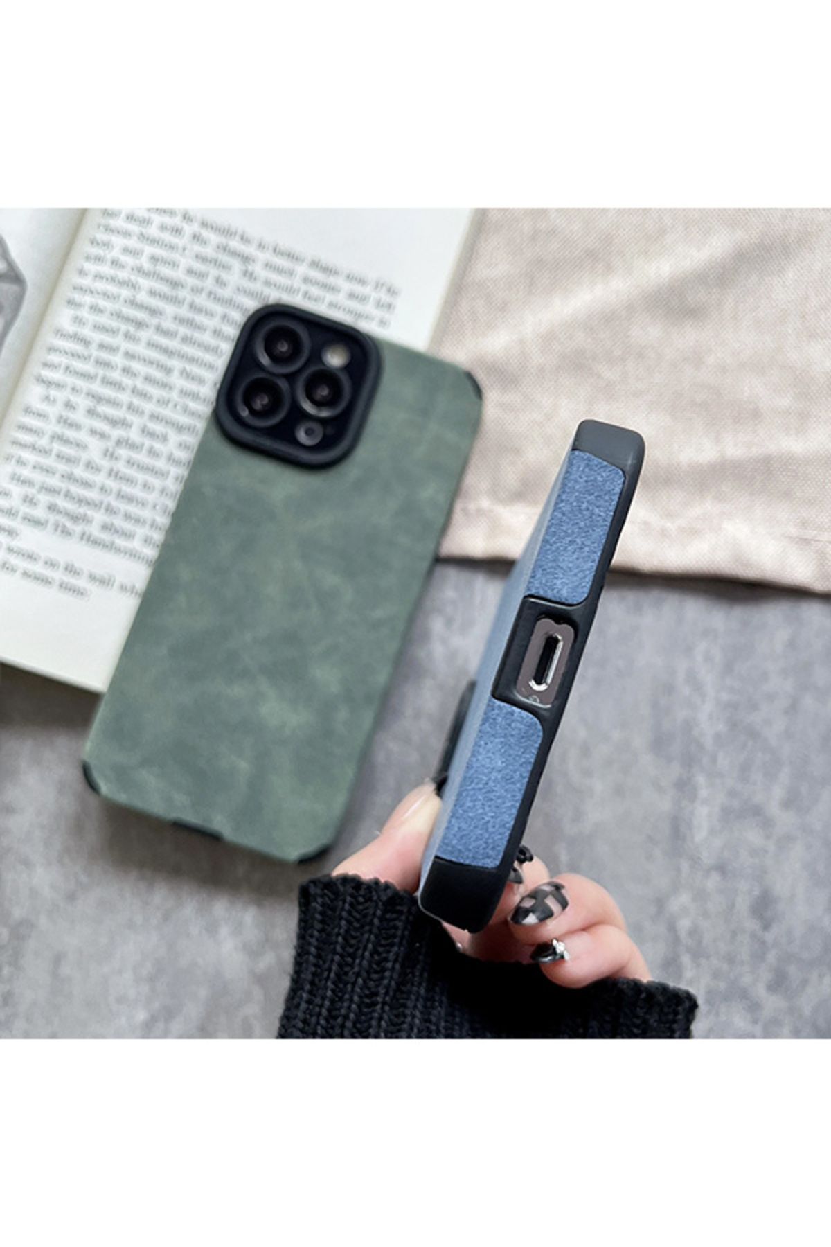 bbtech İphone 15 PRO ile Uyumlu Suni Süet Kamera Korumalı Lion Case - Görsel 7