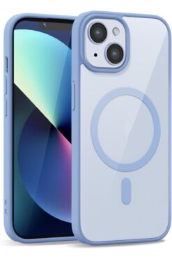 Caseji iPhone 13/ 14 Uyumlu Kenarları Renkli Şeffaf Magsafe Kılıf