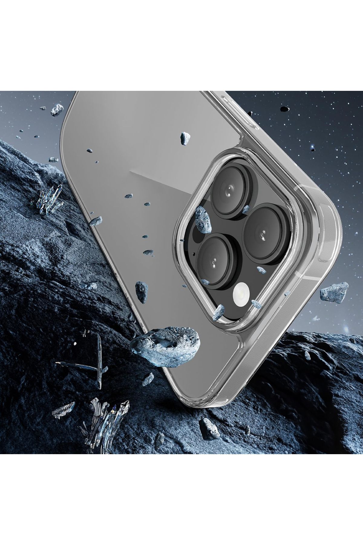 Powerfox Iphone 15 Pro Max Uyumlu Kristal Parlaklık Şeffaf Kutulu Kılıf - Görsel 3