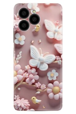 omix X6 Kılıf Boutique Baskılı Resimli Pembe Kelebekler Pcode -088