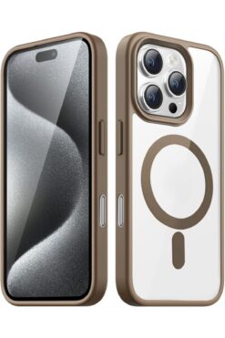 Fibaks iPhone 16 Pro Max Uyumlu Kılıf Magsafe Wireless Şarj Özellikli Tam Koruma Renkli Sert Kapak