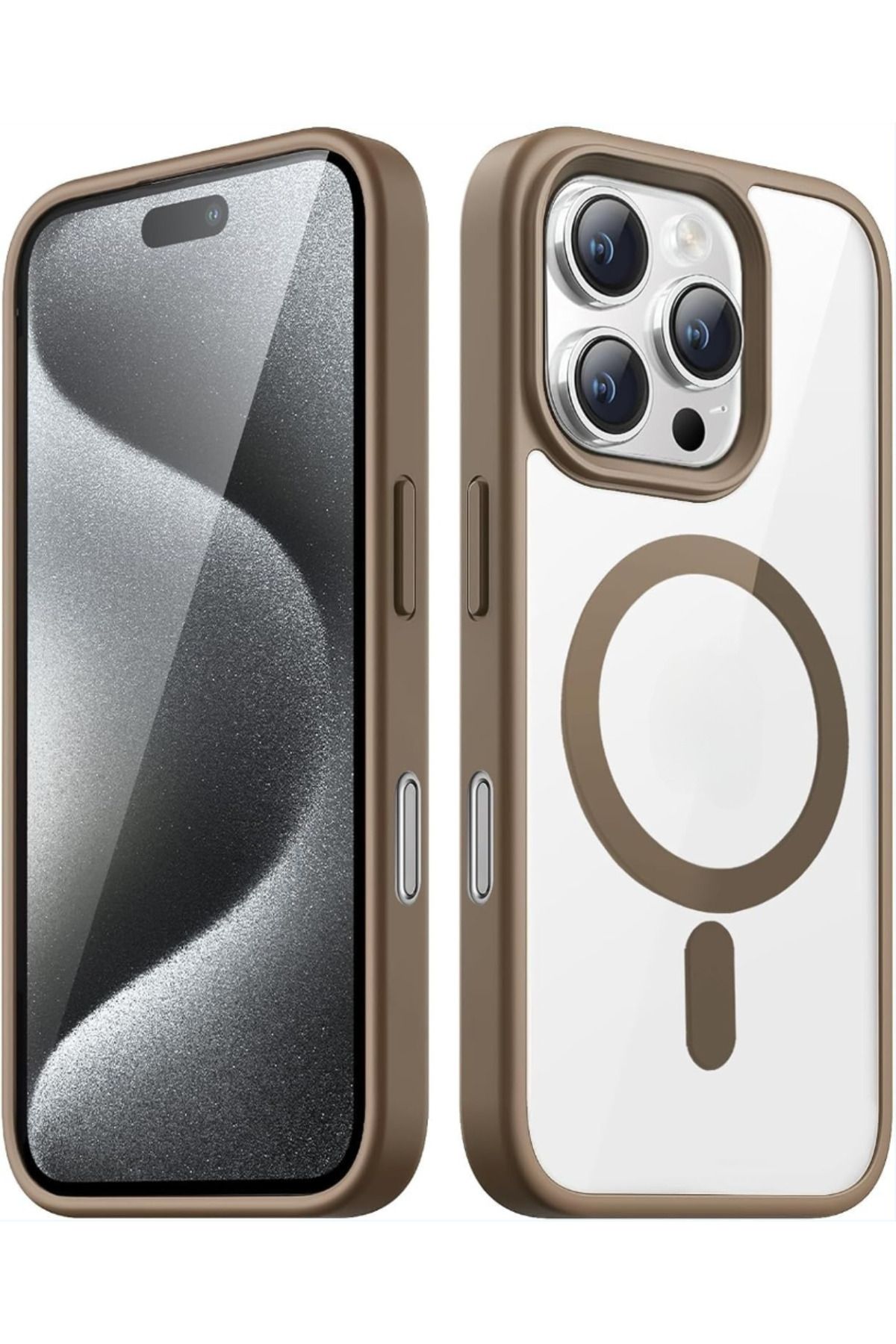 Fibaks iPhone 16 Pro Max Uyumlu Kılıf Magsafe Wireless Şarj Özellikli Tam Koruma Renkli Sert Kapak