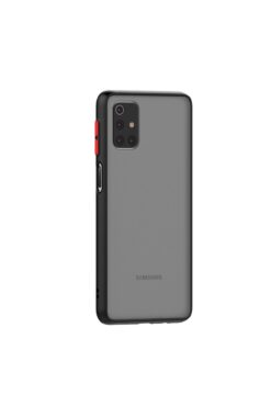 Fibaks Samsung Galaxy M51 Kılıf Mat Parmak Izi Yapmaz Kamera Korumalı Renkli Tuşlu Sert Silikon Kapak