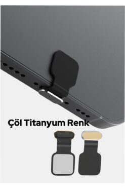 ucuzmi Type-C Girişli Tüm Telefonlara Uyumlu Toz -Kir Önleyici Metalik Yapışkanlı Şarj Yeri Koruma Tıpası