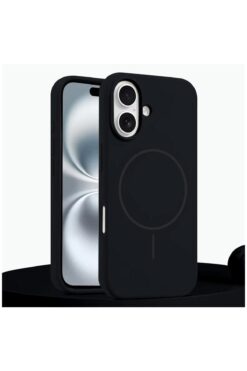 Zebana Apple iPhone 16 Plus Uyumlu Kılıf Zebana Liquid Soft Silikon Kılıf (Kablosuz Şarj Destekli) Siyah
