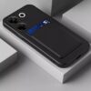Fibaks Tecno Camon 20 Pro 4G Kılıf Kamera Korumalı Kartlıklı Cüzdanlı Kırmızı Tuşlu Siyah Silikon Kapak