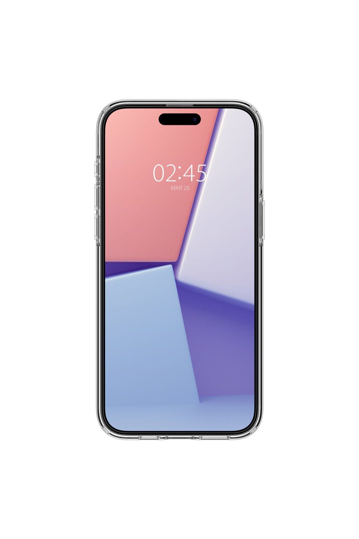 Spigen iPhone 15 Pro Max Kılıf Liquid Crystal 4 Tarafı Tam Koruma Crystal Clear - ACS06557 - Görsel 5