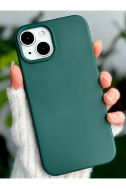 Go Aksesuar Iphone 13 - 14 - 15 Uyumlu Içi Kadife Leke Tutmaz Sıvı Silikon Lansman Kılıf