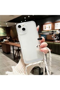 gaga elektronik Iphone 13 İçin Yüksek Kalite Şeffaf Askılı Kılıf