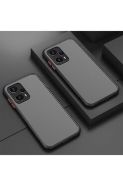 Fibaks Poco F5 5G Kılıf Mat Parmak Izi Yapmaz Kamera Korumalı Renkli Tuşlu Sert Silikon