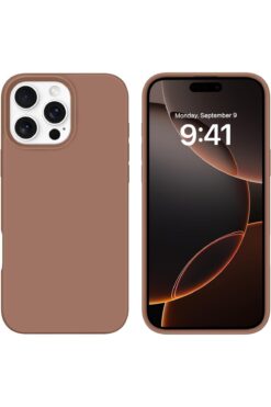 Fibaks İphone 16 Pro Max Uyumlu Kılıf Kadife Lansman Soft Yumuşak Liquid Silikon Kamera Korumalı Kapak