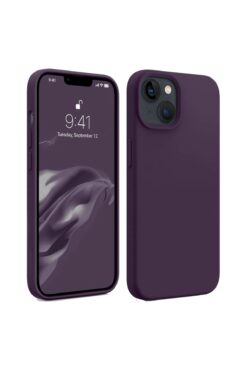 Marselit iphone 15 Plus Uyumlu Premium Lansman Liquid Silikon Kılıf İçi Kadife-Derin Mor