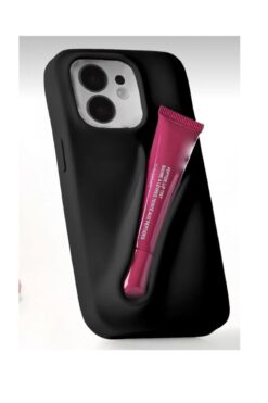 OVADA İphone 11 Uyumlu Rhode Ruj Bölmeli Silikon Lips Kılıf Kapak