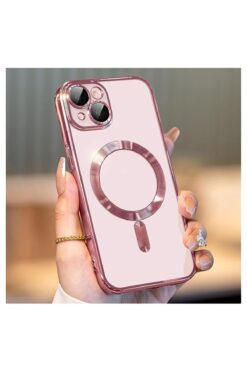 Dexmon iPhone 15 Uyumlu Kılıf Kamera Lens ve Hoparlör Toz Korumalı Magsafe Şarj Özellikli Esnek Silikon