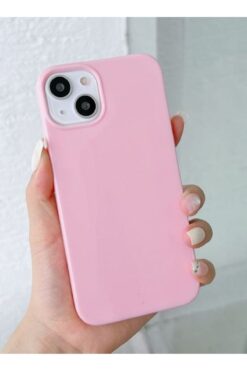 Magic Ring Iphone 13/14 Uyumlu İçi Kadife Lansman Pembe Telefon Kılıfı