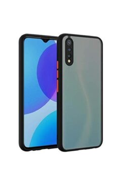 Fibaks Samsung Galaxy A50 Kılıf Mat Parmak Izi Yapmaz Kamera Korumalı Renkli Tuşlu Sert Silikon (Uyumlu)
