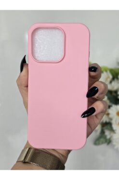 Magic Ring Iphone 16 PRO Uyumlu İçi Kadife Lansman Pembe Telefon Kılıfı