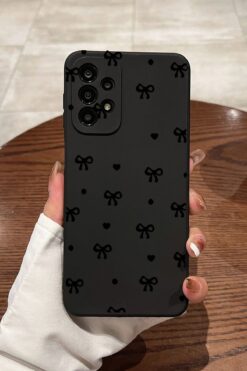 enfein Balporsuku Samsung Galaxy A52 İle Uyumlu Telefon Kılıfı Baskı Desenli PKLMPremium Kapak Kurdele