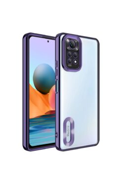 Fibaks Redmi Note 11 Pro & 12 Pro 4g Kılıf Kamera Lens Korumalı Şeffaf Renkli Logo Gösteren Parlak