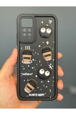 Fibaks Redmi Note 11 Pro/12 Pro 4g Kılıf Tasarımlı Desenli Kamera Korumalı Coffee Kurabiye Silikon Kapak