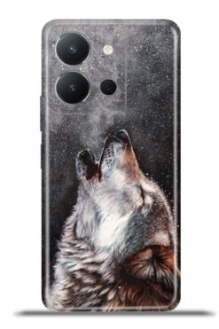 vivo Y36 Esnek Silikon Kamera Koruma 4k Desenli Özel Tasarım - Vahşi Kurt